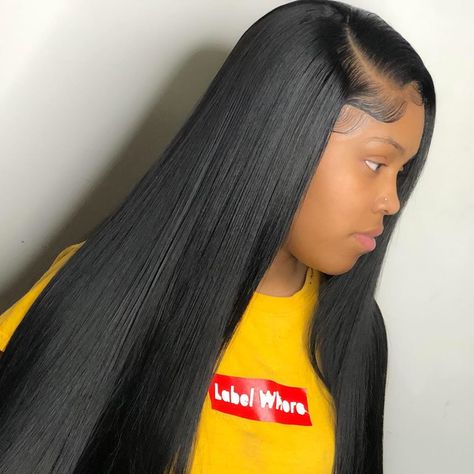 Styles By Tootie on Instagram: “Momiana Mo. 💕 Traditional Sew In 🧵 w. leave out.  Facebook 👍🏾: Dae'Jonique Rayford IG 📸: @Stylezxtootie Booking |Questions| Info 📲:…” Sew In With Middle Part, Straight Sew In Weave, Leave Out Straight, Sew In Braid Pattern, Straight Sew In, Braiding Pattern, Sew In Weave Hairstyles, Sew In Braids, Natural Sew In