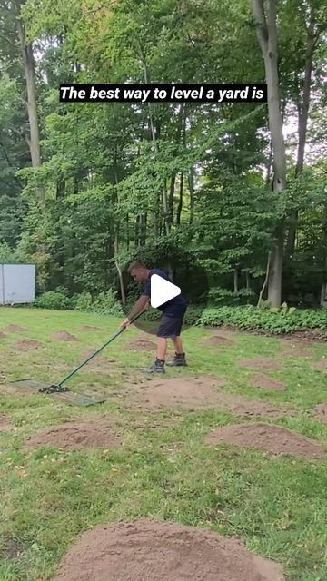 How To Level Yard, Leveling Yard Sloped Backyard, Lawn Design Ideas, Leveling Yard, Lawn Maintenance Schedule, Planting Grass Seed, Lawn Leveling, Land Scaping, Planting Grass