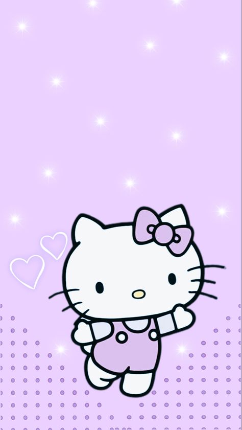 Hello Kitty Purple Wallpapers, Widgets Iphone, Walpaper Hello Kitty, Hello Kitty Backgrounds, Hello Kitty Party, Sanrio Wallpaper, Hello Kitty Pictures, Kitty Wallpaper, Gaming Wallpapers