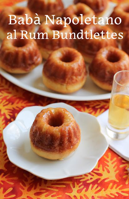 Food Lust People Love: These babà Napoletano al rum bundtlettes are a traditional Italian dessert baked in an unconventional pan that does them proud. The hole in the middle gives extra surface area for absorbing the rum syrup and that is a very good thing! English Dessert Recipes, Rum Syrup, Authentic Italian Desserts, Baba Recipe, Italian Desserts Traditional, English Desserts, Homemade Limoncello, Italian Bakery, Italian Recipes Dessert