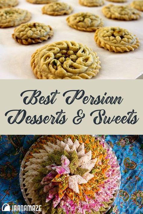 Iranian Sweets Recipes, Persian Sweets Recipes, Persian Birthday Party, Persian Recipes Iranian, Persian Desserts Recipes, Persian Cookies Recipes, Persian Food Traditional, Persian Pastries, Persian Cookies