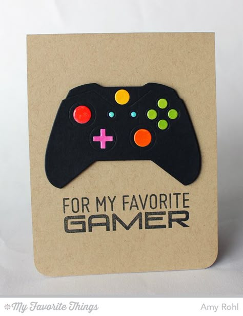 Game On! MFT Level Up; Game Controller Die-namics. -Amy Rohl #mftstamps #xbox Birthday Present For Boyfriend, Grid Background, Best Boyfriend Gifts, Birthday Cards For Boyfriend, Boyfriend Games, Boy Cards, Presents For Boyfriend, Game Controllers, Boyfriend Diy