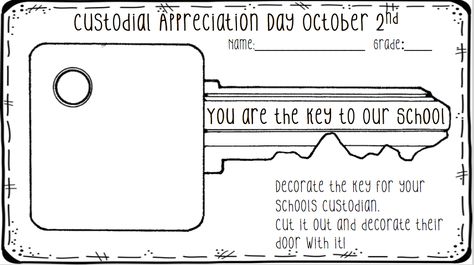 Custodian Appreciation Free Printable, Happy Custodian Appreciation Day, Custodial Appreciation Day, School Custodian Appreciation Ideas, National Custodian Day Ideas, Custodian Appreciation Ideas, National Custodian Day, Janitor Appreciation, Teacher Devotions