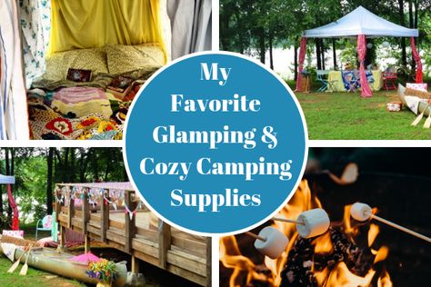 Glamping & Cozy Camping Supplies - Jeanetta Darley Glamping Hacks, Glamping Supplies, Kitchen Tent, Zelt Camping, Cozy Camping, Be Uncomfortable, Retro Camping, Camping Items, Camping Checklist