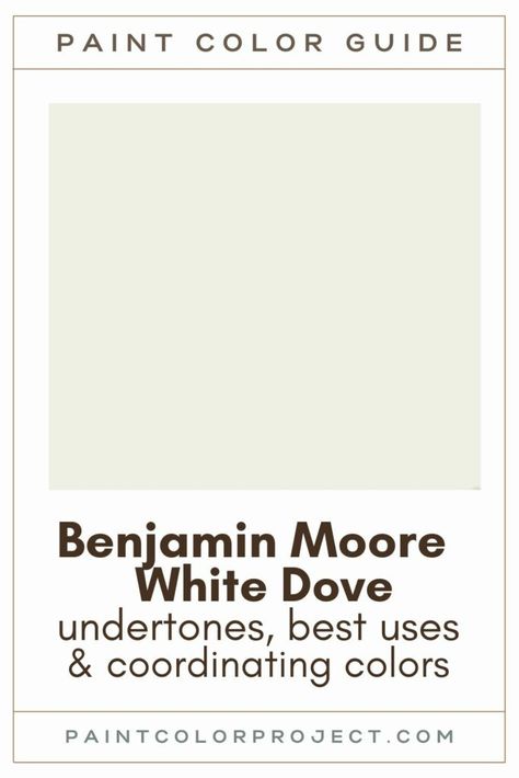 White Dove Benjamin Moore Coordinating Colors, Benjamin Moore White Dove Bathroom, White Dove Undertones, Greens That Go With White Dove, Colors That Go With White Dove, White Dove Fireplace, White Dove Coordinating Colors, White Dove Color Palette, White Dove Benjamin Moore Walls