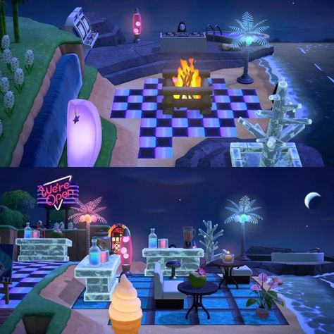 Acnh Nightclub, Animals Crossing, Acnh Inspo, No Face, 4 Life, Night Club, Animal Crossing, Japan, Bar