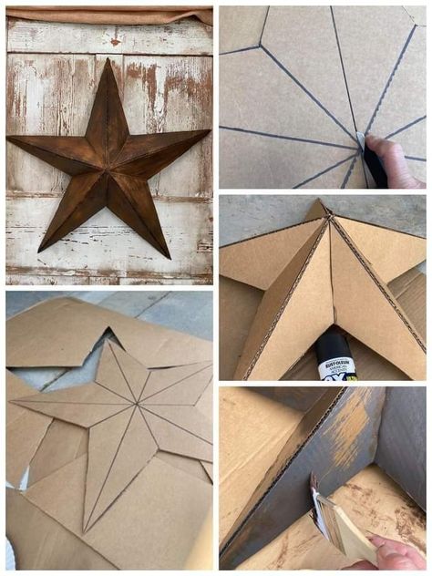 Diy Cardboard Christmas Decor, Cardboard Stars, Cardboard Star, Christmas Parade Floats, Church Christmas Decorations, Handmade Christmas Crafts, Office Christmas Decorations, Cardboard Art, Christmas Inspo