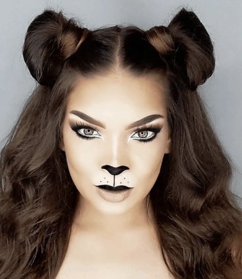 Lion Makeup, Easy Halloween Makeup Ideas, Tiger Makeup, Lion Halloween, Halloween Makeup Witch, Halloween Makeup Tutorial Easy, Makeup Clown, Cat Halloween Makeup, Easy Halloween Makeup