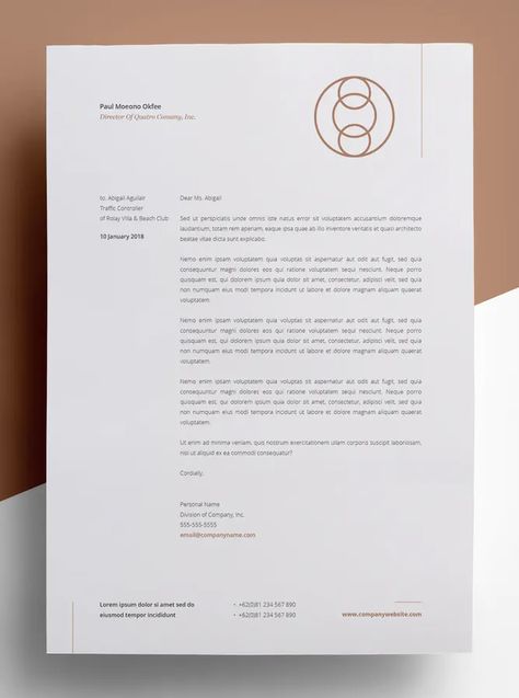 Letterhead Template INDD - Download Letterhead Design Branding Luxury, Letterhead Template Design, Letterhead Design Inspiration Creative, Branded Letterhead, Letter Heads Design Creative, Letterhead Design Branding, Letterhead Design Creative, Elegant Letterhead, Modern Letterhead Design