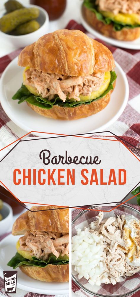 Light and Creamy Barbecue Chicken Salad is the perfect picnic or party food Barbecue Chicken Salad, Simple Air Fryer Recipes, Greek Yogurt Chicken Salad, Yogurt Chicken Salad, Healthy Meat Recipes, Barbecue Chicken, Delish Recipes, Best Chicken Recipes, Picnic Food