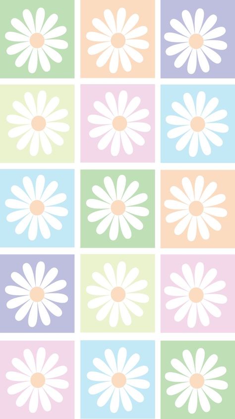 Danish Pastel Iphone Wallpaper, May Ipad Wallpaper, Wallpaper Squared, Aesthetic Patterns Pastel, Square Wallpaper Aesthetic, Daisy Wallpaper Iphone, Danish Pastel Wallpaper, Pastel Flowers Wallpaper, Pastel Phone Wallpaper