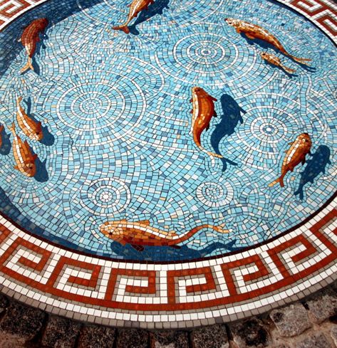 Roman Mosaic, Mosaic Art Projects, Mosaic Pool, Dream House Decor, Tile Art, Odessa, Mosaic Tile, Koi Fish, Dream Home Design