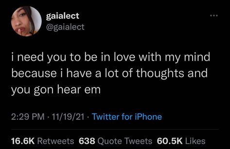 In Love Tweets, Lilith Core, Love Tweets, Unspoken Words, Seriously Funny, Good Quotes For Instagram, Relatable Tweets, Baddie Quotes, Real Life Quotes