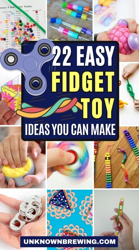 Sensory Diy Toys, Weighted Sensory Items Diy, Fabric Fidget Toys, Sensory Ideas For Adults, Quiet Fidgets For School, Sensory Fidget Toys, How To Make Homemade Fidgets, Wire Fidget Toy, Science Toys For Kids