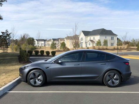 Matte grey Tesla Model 3 Gray Tesla Model 3, Grey Tesla Model 3, Tesla Model Y Grey, Tesla Model 3 Grey, Grey Tesla, 2024 God, Model 3 Tesla, Tesla Car Models, Boat Wraps