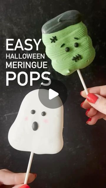 The Cookie Countess on Instagram: "Easy Meringue Pops: spooky & sweet! Full recipe is in our blog on thecookiecountess.com, search “easy Halloween” 👻 🎃" Halloween Meringue, Meringue Pops, Easy Meringues, Cookie Countess, September 23, Easy Halloween, Meringue, Halloween, On Instagram