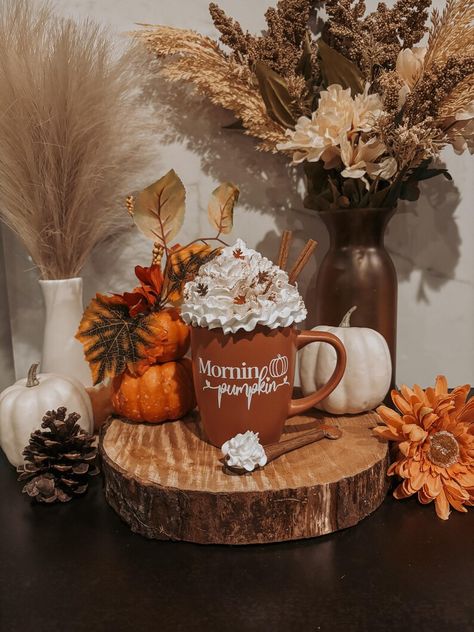 Add a cozy touch to your fall farmhouse décor with our Coffee Mug Decoration, featuring a playful faux whipped cream topping. Perfect for enhancing your seasonal displays, this charming piece brings both warmth and whimsy to your home.
Mug Size: 12 oz
Mug Size: 4'' Tall x 5'' Wide (including handle)
Material: Ceramic with a polished finish
Spoon Size: 5'' T Faux Whipped Cream, Whipped Cream Topping, Fall Decor Farmhouse, Cream Mugs, Tray Decoration, Pumpkin Coffee, Fall Farmhouse, Seasonal Displays, Fall Kitchen