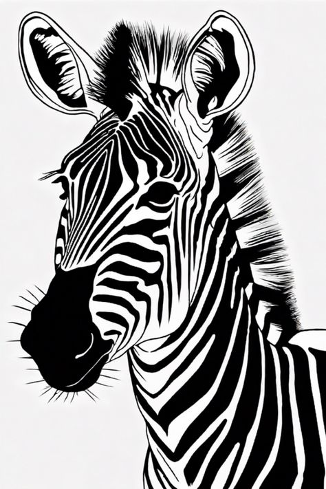 Meet our friendly zebra waiting to be colored! Enjoy a zany adventure with black and white stripes, fluffy mane, and big ears on this coloring page. Get creative and make your new zebra friend unique - perfect for relaxing and unwinding. Zebra Quilt Patterns, Zebra Coloring Pages, Zebra Black And White, Zebra Drawing, Dance Coloring Pages, Zebra Art, Rainbow Zebra, Lino Art, Big Ears