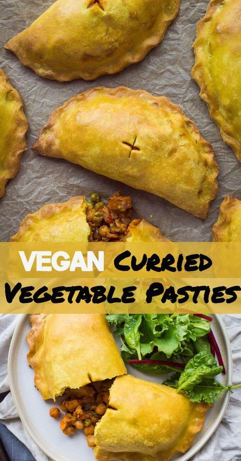 Curried Vegetables, Vegetable Pasties, Vegan Pastries, Vegan Pie, Cake Vegan, Vegan Curry, Baking Pastry, Idee Pasto Sano, Vegan Cooking