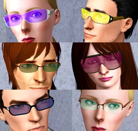 Esmeralda: Recolorable Lenses of 5 EA Glasses @ MTS Small Round Glasses, Half Rim Glasses, Sims 3 Cc Finds, Sims 3 Mods, Sims 5, The Sims 3, Designer Glasses, Color Lenses, Cc Finds