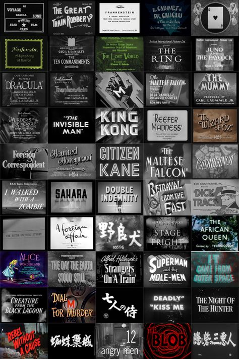 movie titles-1 Movie Graphics, Cinema Logo, Noir Poster, 60s Films, Title Sequence, Movie Studio, Title Design, Title Card, Movie Titles