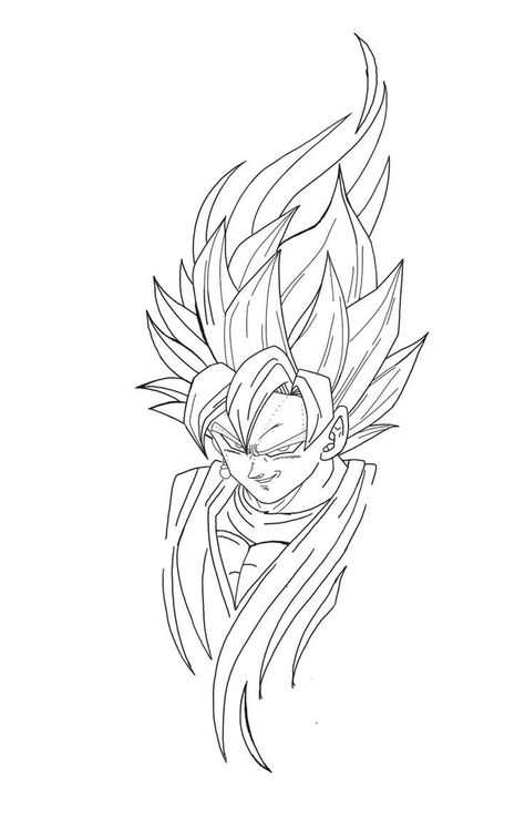 Dragon Ball Z Tattoo Outline, Goku Tattoo Stencil, Dragon Ball Outline, Anime Stencil Tattoo, Sk Tattoo, Dragonball Tattoo, Dbz Tattoo, Ancient Art Tattoo, Dbz Drawings