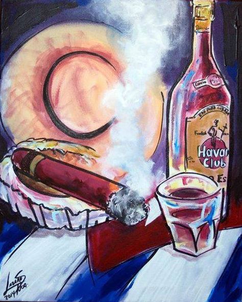 Cuba Drawing, Cuba Painting, Partagas Cigars, Cuba Pictures, Cuba Art, Vintage Cuba, Latin Culture, Cuban Culture, Havana Club