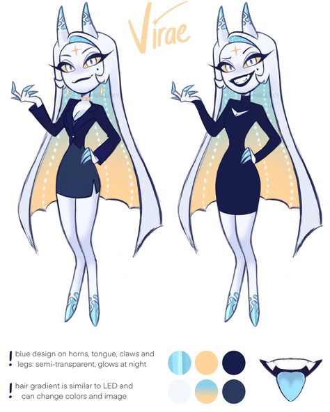 V I R A E ⚡️ My #hazbinhotel #helluvaboss sona. She got a little update.~ What do you think? 🏷️ #hazbinhoteloc #helluvabossoc #originalcharacter #supportartists #OC Hazbinhotel Oc, Helluva Boss Oc Base, Character Spread, Eclipse Fanart, Imp Oc, Helluva Boss Oc, Character Bases, Hazbin Oc, Oc Hair