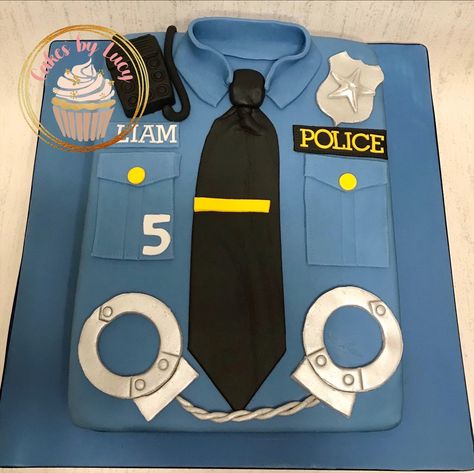 Police shirt uniform cake Police Birthday Cakes, Police Shirts, Shirt Cake, Male Birthday, Mens Birthday Party, Birthday Cakes For Men, Cake Stuff, Birthday Party Cake, Grooms Cake