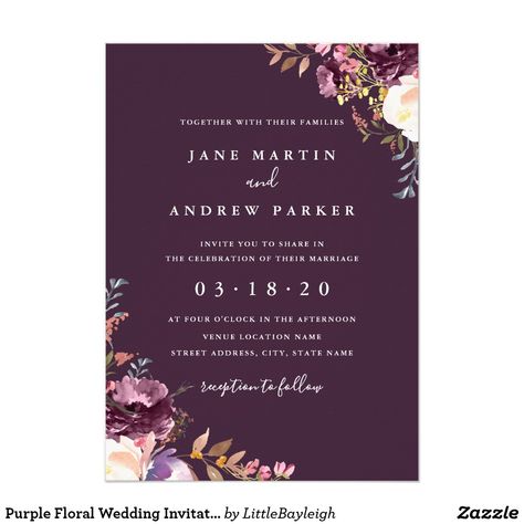 Portrait Wedding Invitations, Purple Floral Wedding, Invitation Flower, Wedding Dress Preservation, Summer Wedding Invitations, Purple Wedding Invitations, Idea Style, Wedding Flowers Summer, Tahoe Wedding