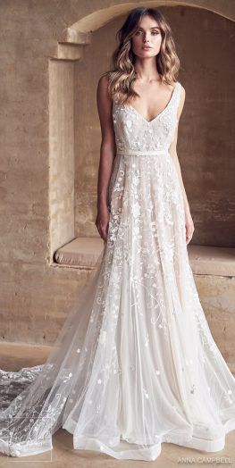 Anna Campbell 2019Wedding Dresses Wonderlust Bridal Collection - Amelie Dress-5 Anna Campbell Wedding Dress, Princess Style Wedding Dresses, Wedding Dresses Princess, Lace Princess Wedding Dresses, Weddings Dresses, Western Wedding Dresses, Anna Campbell, Dresses Princess, White Wedding Dress