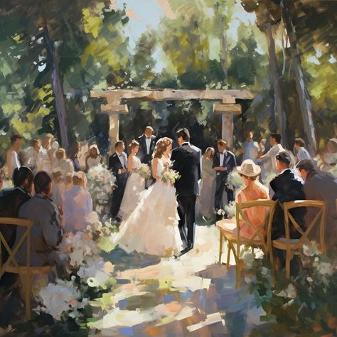 Live Wedding Painting Ceremony, Wedding Paint By Number, Wedding Artist Painting, Live Painter Wedding, Wedding Art Illustration, Live Painting Wedding, Wedding Illustration Drawings, Painting Of Wedding, Live Wedding Painter