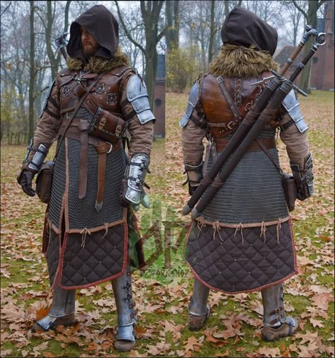 Bear Witcher, Fantasy Ranger, Armor Reference, Armadura Cosplay, Comic Inspiration, Armor Clothing, Leather Armor, Knight Armor, Medieval Armor