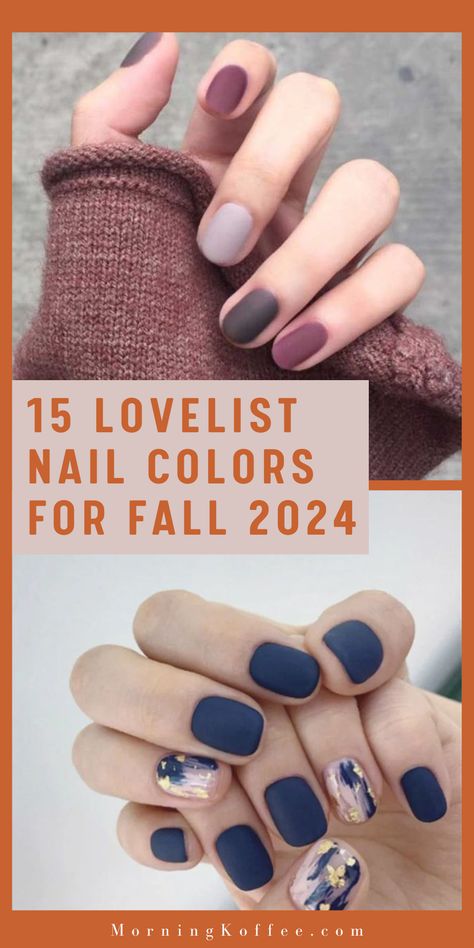 Best nail color ideas for autumn 2024. These are the top 10 of nail color inspirations for autumn 2024, to create cutest fall manicures. Feminine Manicure, Neon French Manicure, Autumn Nail Colors, Fall Manicures, Nail Colors For Fall, Trendy Nail Colors, Cute Spring Nail Ideas, Nails Simple Winter, Easy Summer Nails