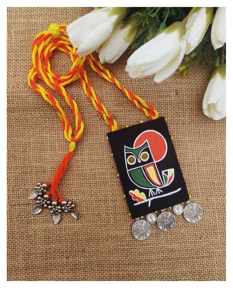 •|| CHITRA || চিত্র ||• 2️⃣ Hand-painted Neckpiece 🎨🖌️ Colour Customisable! DM for details 🩷 . . . . . . . . . . . . . [handcrafted, handmade jewelry, hand painted, big size pendant, big size necklace, customised necklace, hand-painted gifts, handcrafted, handmade with love, handmade gifts, neckpiece, fabric jewellery, sustainable fashion summer collection, daily wear earrings, hand-painted jewelry, hand-painted necklace, necklace lover, diy necklace, necklace collection, handmade necklace, s... Statement Necklace Diy, Krishna Mandir, Jewellery Minimal, Daily Wear Earrings, Clay Idea, Painted Gifts, Painted Necklace, Jewelry Hacks, Diy Fabric Jewellery