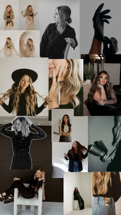 Hair Stylist Pictures, Hair Salon Photography, Sky Branding, Stylist Pictures, Hairstylist Photoshoot Ideas, Salon Headshots, Hair Salon Instagram, Hairstylist Photoshoot, Hair Salon Branding