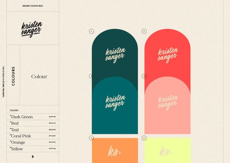 포트폴리오 레이아웃, Logo Brand Identity, Brand Guide, Color Palette Design, Brand Style Guide, Teal Orange, Color Inspo, Brand Style, Brand Guidelines