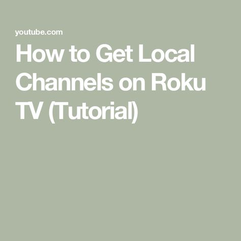 How to Get Local Channels on Roku TV (Tutorial) Roku Channels Free, Roku Hacks, Roku Private Channels, Roku Tv, Ms Office, Speed Up, Cricut, Technology, Tv