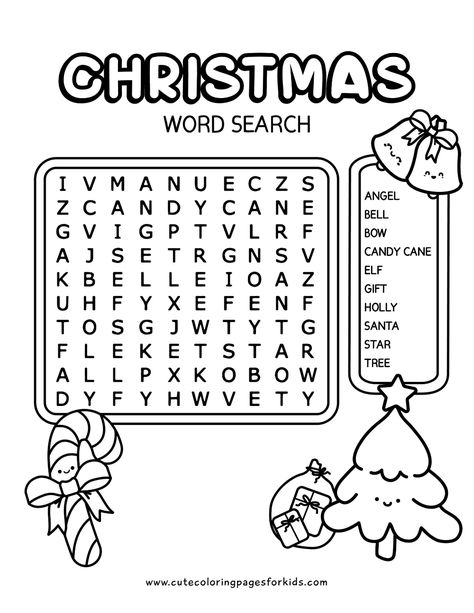 Christmas Word Search - Cute Coloring Pages For Kids Colouring Sheets Christmas, Christmas List Coloring Page, Christmas Word Search Free Printable, Easy Word Search For Kids, Christmas Word Search For Kids, Christmas Worksheets For Kids, Toki Pona, Word Searches For Kids, Free Printable Christmas Worksheets