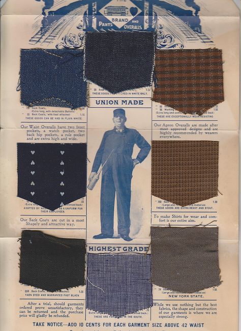 Early 1900's CARHARTT Union Made Clothing Fabric ... Workwear Vintage, Denim Workwear, Workwear Jeans, Vintage Workwear, Clothing Fabric, Carhartt Jacket, Mens Workwear, Union Made, Made Clothing