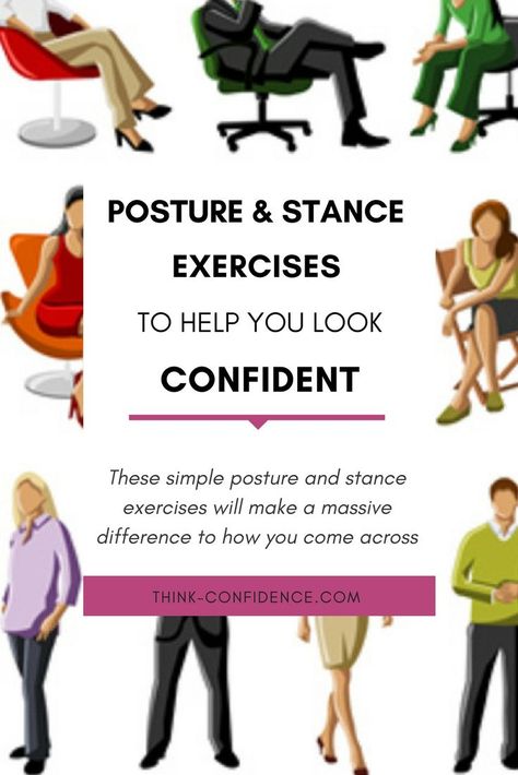 The way you sit and stand can make a huge difference to how you look and feel. Try this posture and stance exercises to make you look more confident #selfconfidence tips #bodylanguage Confident Posture Tips, Confident Posture Women, How To Sit Confidently, Ballerina Posture, Confident Posture, Female Posture, Unrealistic Beauty Standards, Daily Routine Habits, Heal Thyself