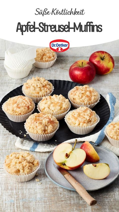 Streusel Topping For Muffins, Apple Recipes Easy Healthy, Apple Crumble Muffins, Streusel Muffins, Apple Recipes Easy, Muffin Streusel, Apple Dessert Recipes, Apple Crisp Recipes, Caramel Recipes