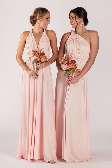 Classic Multiway Infinity Dress in Light Pink Multiway Bridesmaid Dress, Satin Ballgown, Infinity Dresses, Model Chic, Infinity Dress Bridesmaid, Multiway Dress, Multi Way Dress, Formal Bridesmaids Dresses, Dresses Australia