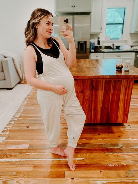 Relaxed Maternity Outfit, Jumpsuit Outfit Pregnant, Pregnant Jumpsuit Outfit, Free People Hot Shot Onesie Outfit, Hot Shot Onesie Outfit, Free People Jumpsuit Outfit, Maternity Onesie, Maternity Jumpsuit Outfit, Comfy Maternity Outfits