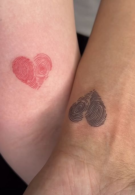 Simple Cute Couple Tattoos, Nurturing Tattoo Ideas, Cute Small Tattoos For Couples, Best Friend Aesthetic Tattoos, Partner Tattoos Small, Cool Matching Tattoos Couple, Aesthetic Best Friend Tattoos, Best Friend Tattoo Ideas Small, Coordinating Tattoos Couples