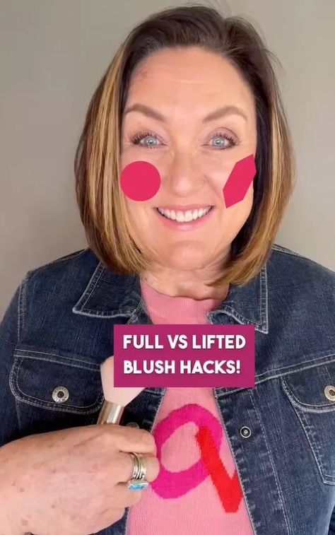 This guide shares 2 easy blush hacks. Learn 2 simple blush tricks in this quick post. Blush Tricks, Blush Hacks, Thinner Face, How To Apply Blush, Dress Alterations, Blush Brush, Shirt Dress Casual, Tee Outfit, Clothing Care