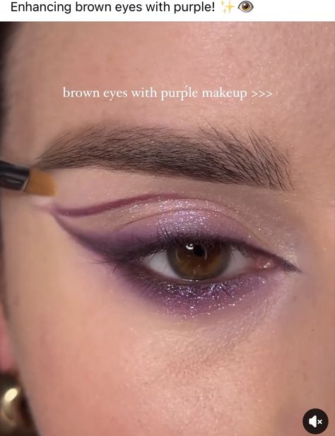 Purple Makeup, Brown Eyes, Eye Makeup, Purple, Makeup, Make Up