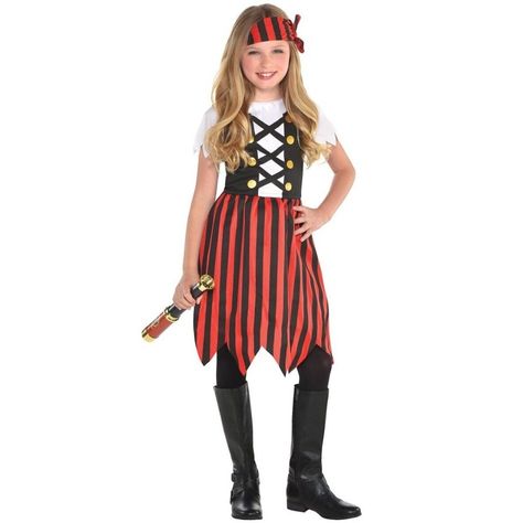 This Amscan Girls' Costume In Size Large (12-14). The Colorful, Multi-Colored Outfit Features A Pirate Theme And Is Perfect For Any Halloween Celebration. Made By Amscan, A Trusted Brand In Costume Industry, This Complete Outfit Includes A Shipmate Cutie Pirate Costume And Is Sure To Make Your Little Girl Stand Out From The Crowd. Whether She's Dressing Up For A Costume Party Or Just Wants To Trick-Or-Treat In Style, This Outfit Is The Perfect Choice. Condition: New Thank You For Visiting My Clo Walmart Halloween Costumes, Pirate Girl Costume, Party City Costumes, Girl Pirates, Costume For Girls, Pirate Halloween Costumes, Pirate Outfit, Halloween Costumes College Girls, Fancy Dress Up