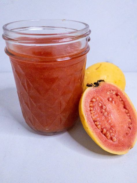 Guava Jam Pineapple Guava Jam, Guava Jam Recipe, Guava Recipes, Guava Jelly, Guava Jam, Pineapple Guava, Sweet Sauces, Strawberry Guava, Guavas