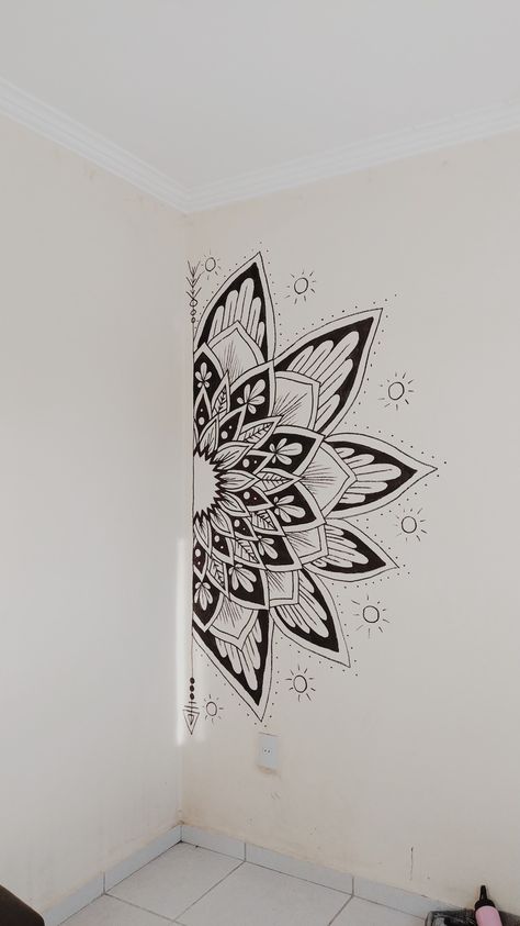 Yoga Drawing, Mandala Wall Decor, Mandala Wall, Mandala Wall Art, Instagram Frame, House Decor, Home Deco, Wall Decor, Tattoos